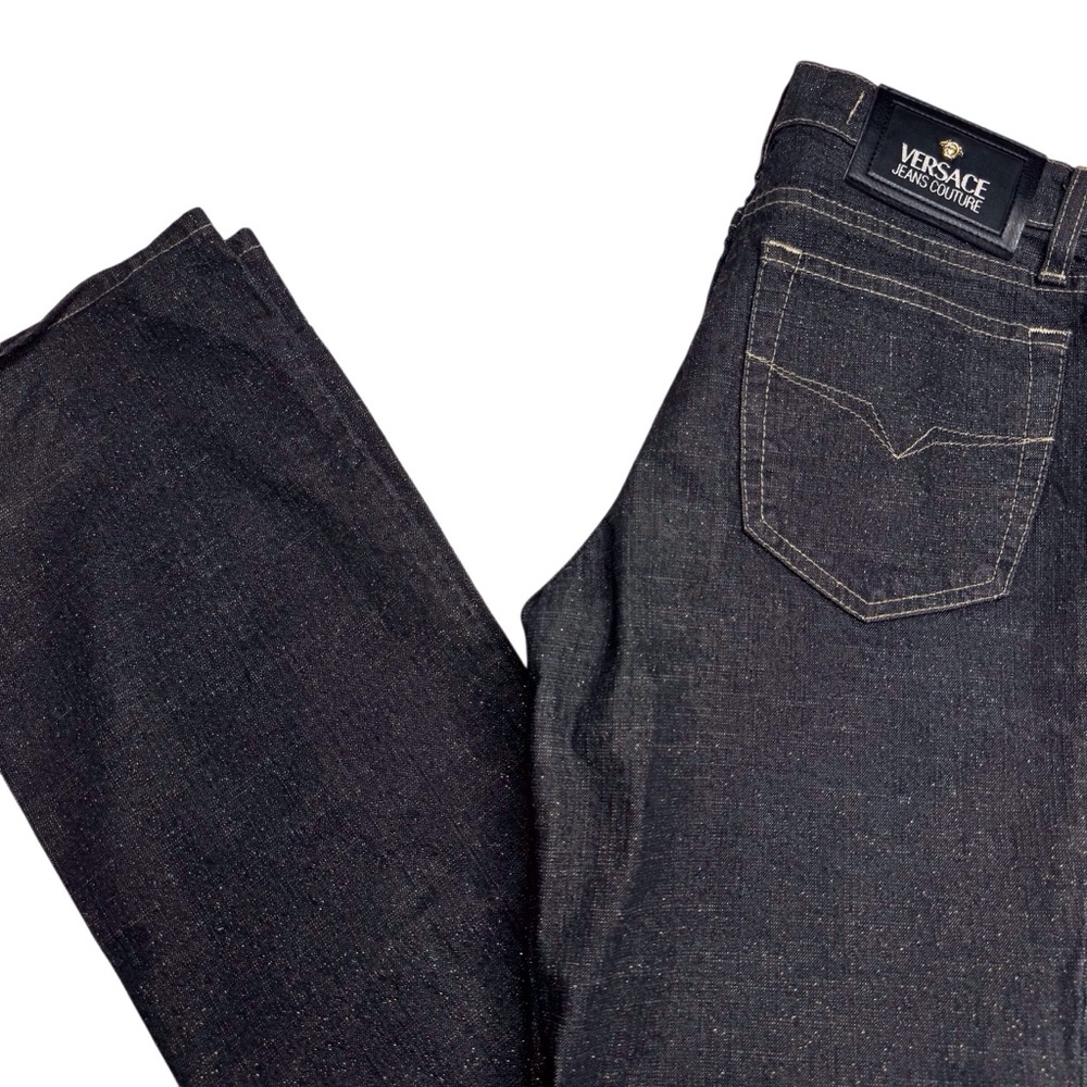 Versace Jeans Couture Glitter Sparkle Denim Women’s Jeans Made in Italy 26 / 40